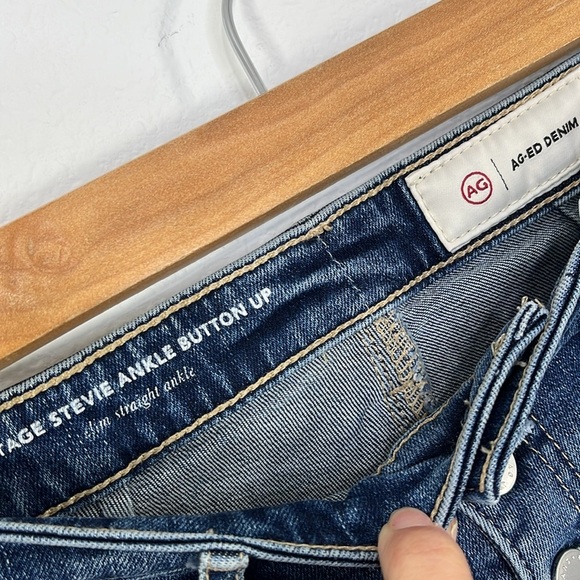 Anthropologie AG Vintage Stevie Ankle Button Front Jeans Size 27R - Picture 4 of 10
